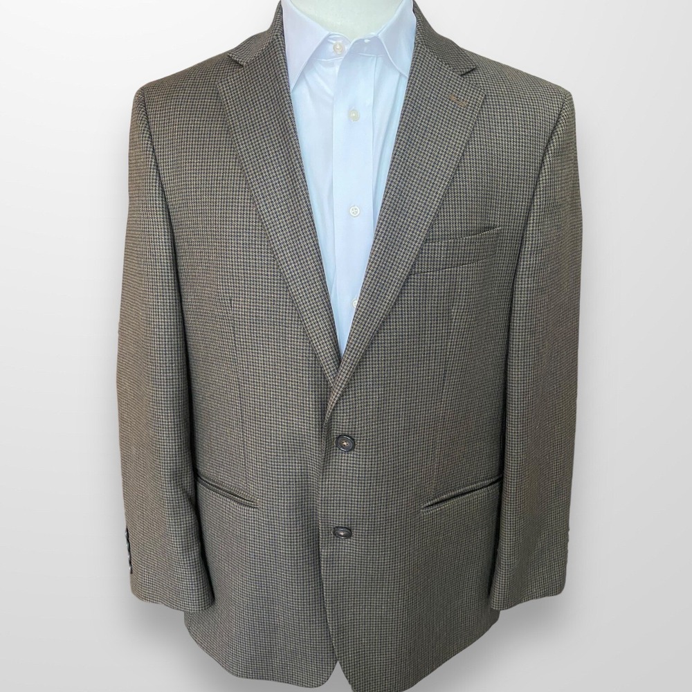 Chaps Mens 42 R Brown Suit Jacket Blazer Casual Sport Coat Wool Suit